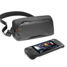 tomtoc Tragetasche Kompatibel mit Steam Deck (OLED)/Nintendo Switch 2/ASUS ROG Ally (X)/PS Portal/MSI Claw 8/7 AI+, Große Kapazität Bag Case Schultertasche für Reise mit Ladegerät, Dock, Zubehör