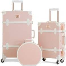 Retro PU Leather Rolling Luggage Sets Spinner Vintage Women Suitcase Hand Carry-On Luggage set Travel bag trolley