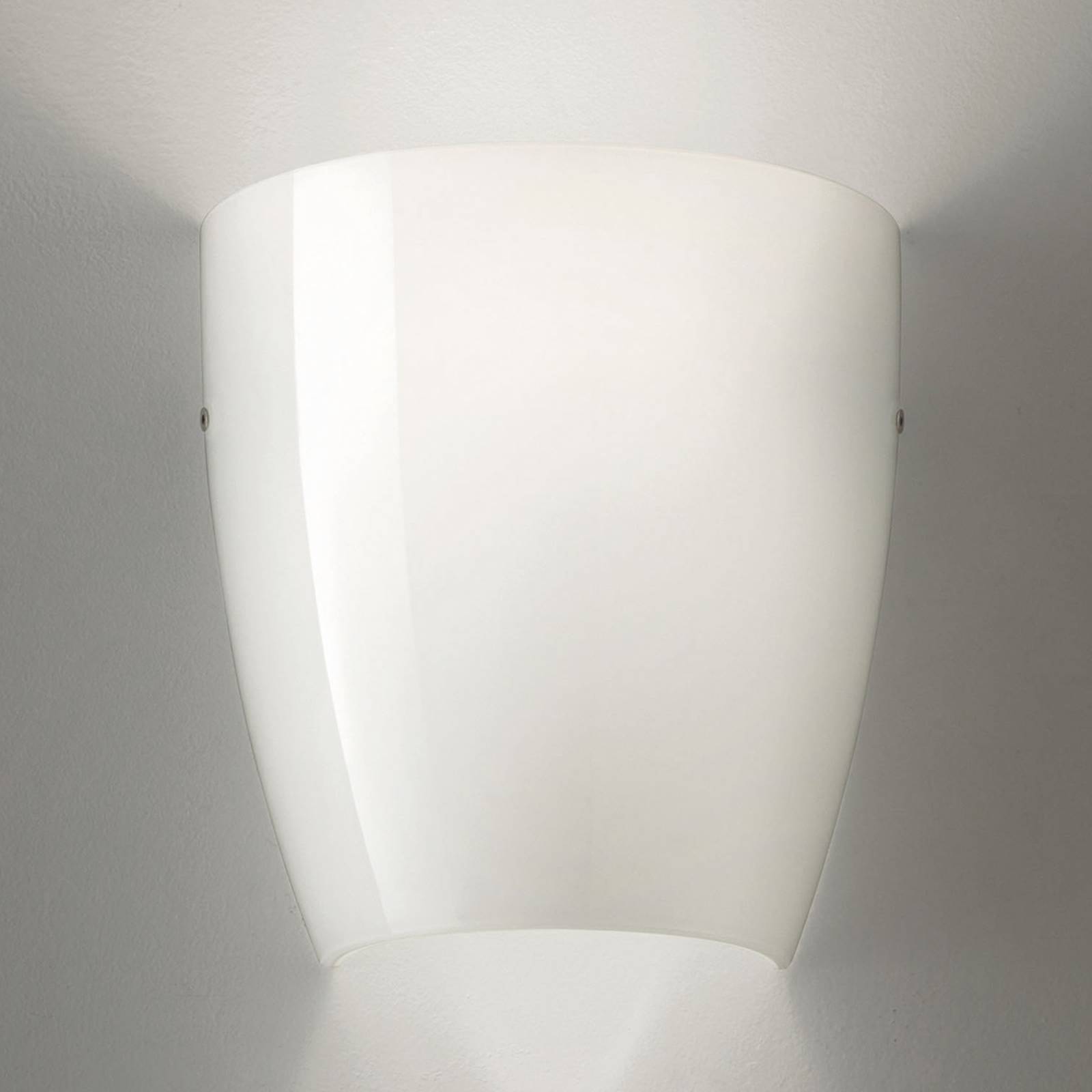 Vistosi Væglampe Dafne, dæmpbar, Hvid/opal, Stue/spisestue, Glas, Moderne