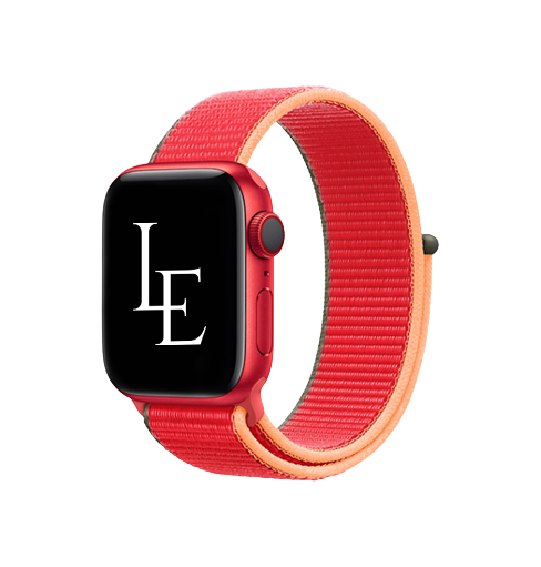 Apple Watch (42/44/SE/45/46/49mm) - L'Empiri™ Sport+ Nylon Velcro Rem - Rød