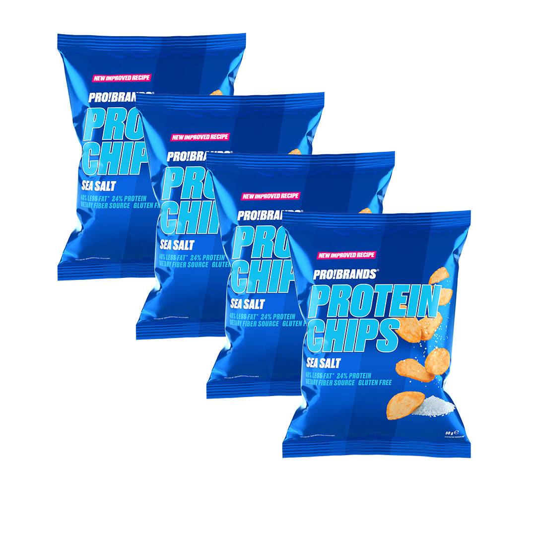 4 X Pro Brands Protein Chips 50 G
