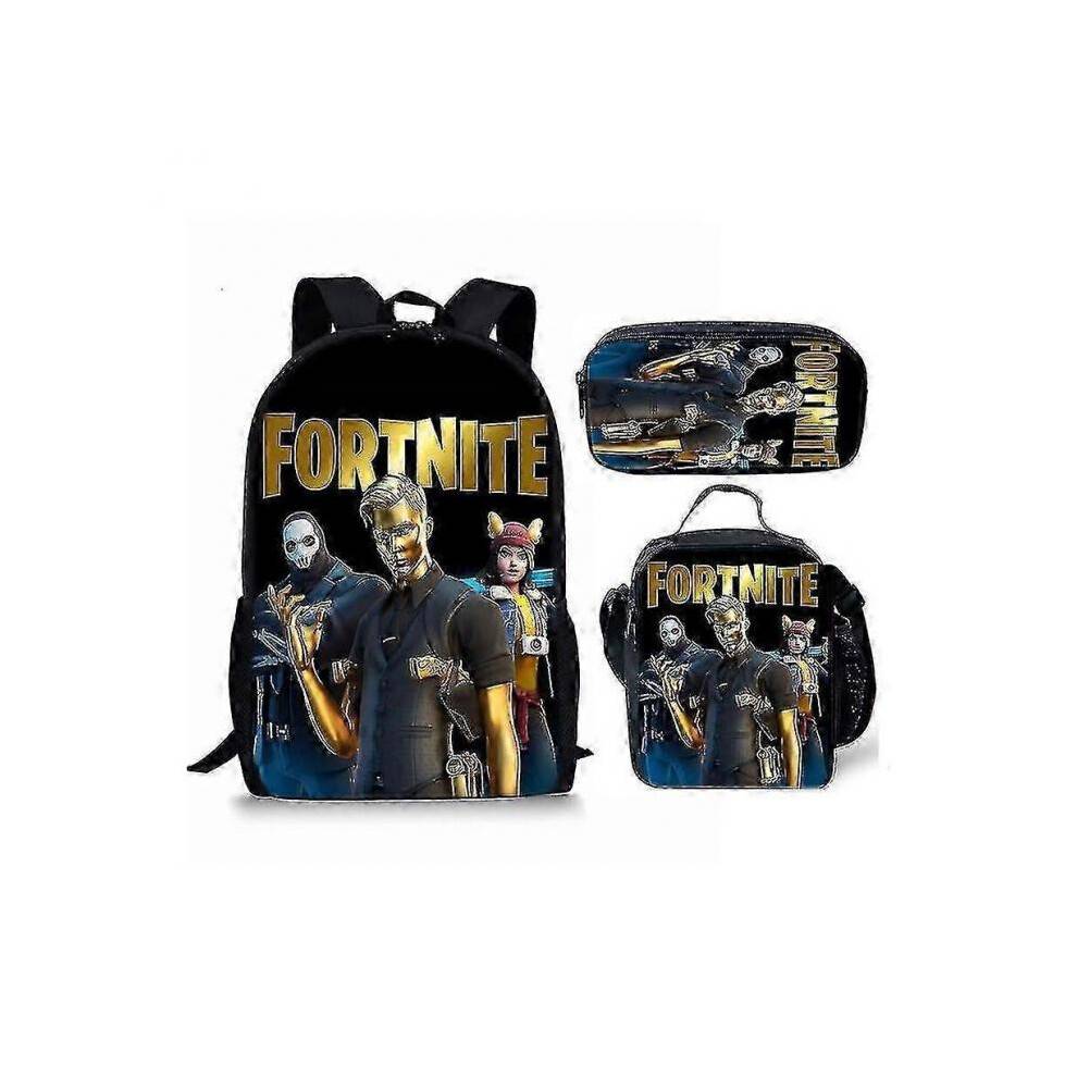 (3pcs, 29) (29, Only a satchel) Fortnite Themed School Bag Set - Gaming Backpack with Matching Pencil Case for Kids
