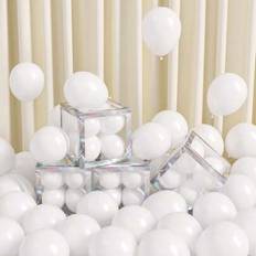30/50/100 st vita ballonger, 5 tums små vita latexballonger, för förlovning, möhippa, bruddusch, bröllopsfest, födelsedagsdekorationer, möhippa, exame - Vitt (50 st,100 st,30 st)