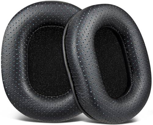 SOULWIT Lammskinns Ersättning Öronkuddar för Audio Technica ATH M50X M50XBT M50RD M40X M30X M20X MSR7 SX1 Monitor hörlurar, Earpads Öronkudde med skum med hög densitet - Svart