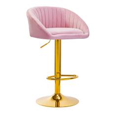 4Rico Barstol QS-B16G rosa sammet