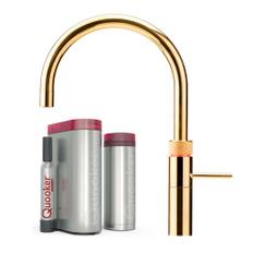 Quooker Fusion Round 5-i-1 køkkenarmatur, Pro3B & Cube, messing