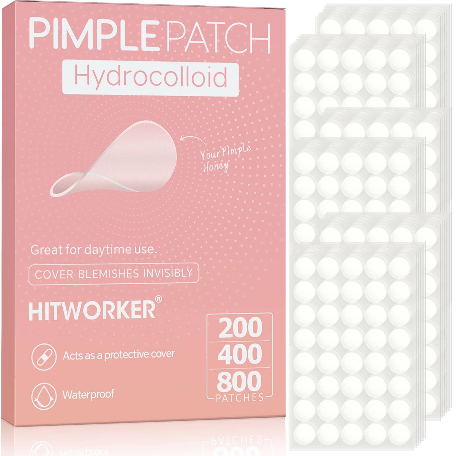 200/400/800PCS Hydrocolloid Pimple Patch Acne Spot Cover Invisible Blemish Stickers Oil Absorbing Face Care