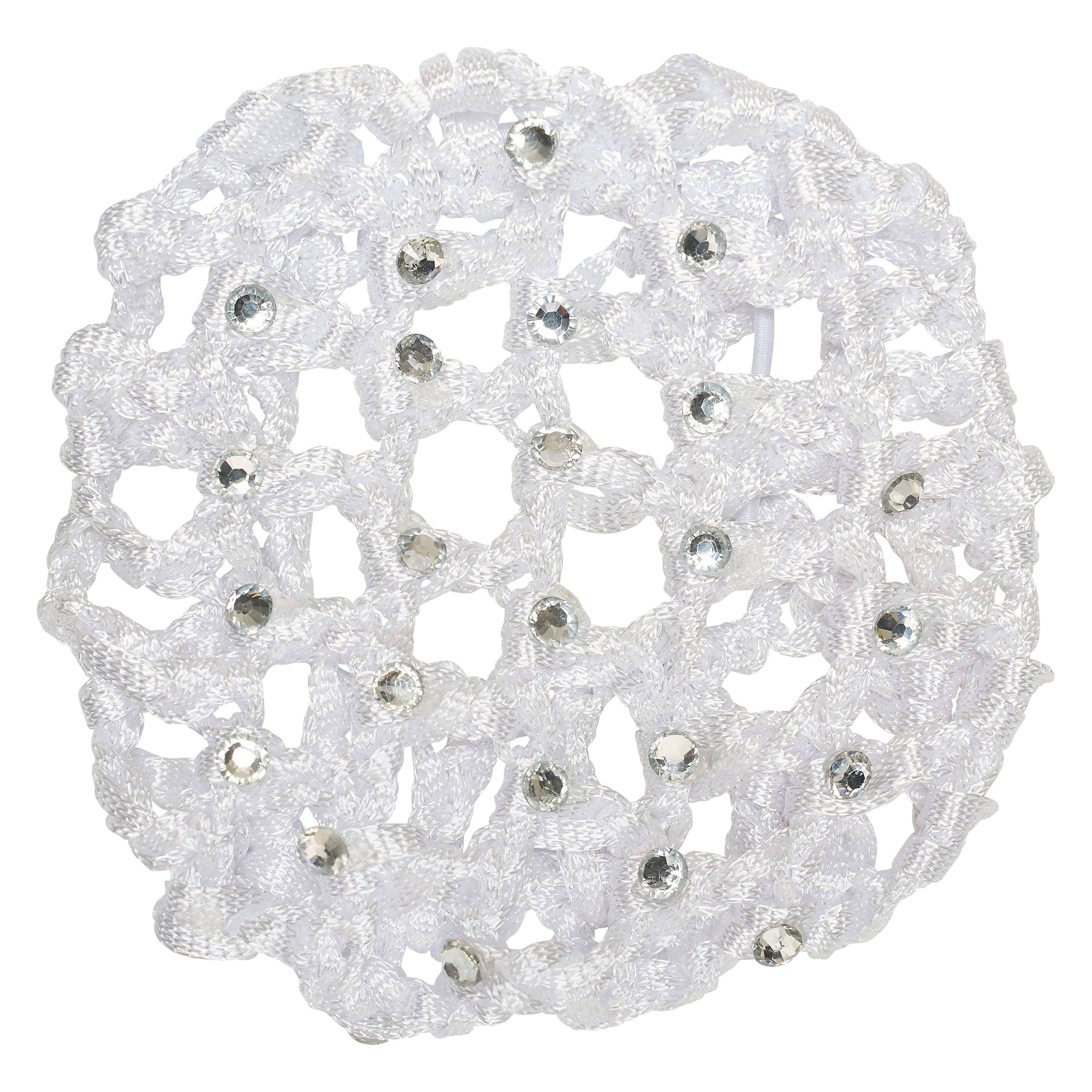 Imperial Riding Hårnät med strass - Vit
