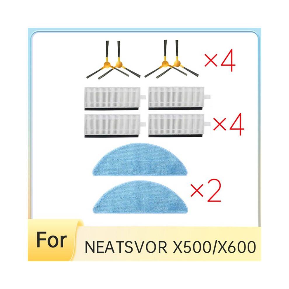 10 Pcs for NEATSVOR X500/X600 Robot Vacuum Self Emptying Robot Vacuum Cleaner Parts Replacement
