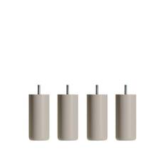 DUX - DUX SC sängben rund oatmeal 16 cm 4-pack - Sängben - Beige - Trä