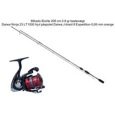 UL sæt Mikado Bixlite stang 208 cm 2-9 gram, Daiwa Ninja 23 LT 1000 hjul