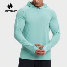 Långärmade Rash Guard-tröjor för män med tumhål och lätta fisketröjor för löpning - Olivgrön (L,M,S,XL)