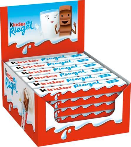 Kinder Riegel - 36 Einzelriegel, Einzeln Verpackte Schokoriegel, Zartschmelzende Vollmilchschokolade mit Milchcremefüllung