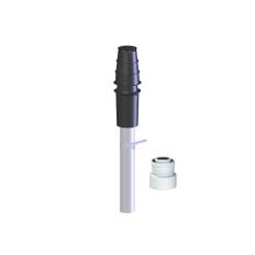 60/100 Metalbetos ConneXt takgenomföring, PPs/Alu – svart inkl. övergång till 80/125 mm