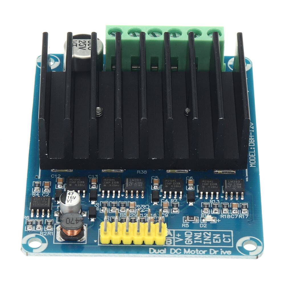 30A DC 5V-12V Dubbelkanals H-bryggmotorstyrningsmodul Breadboard Controller DHB-01A DC Motordrivrutinbräda