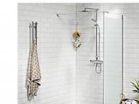 (ComputerSalg) Vetro 100 CM Brusevæg - 6 mm Hærdet Silkemat Glas, EasyClean
