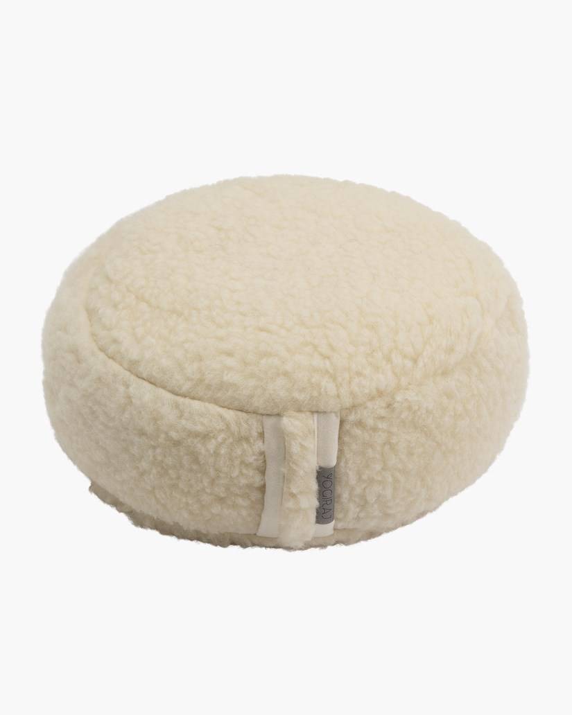 Meditationskudde ull Premium wool meditation cushion, Natural - Yogiraj