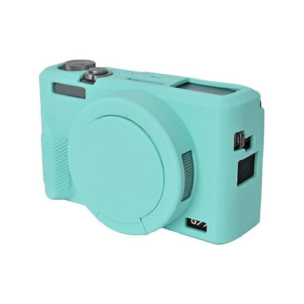 (Mint Green, Multicolor) For Canon G7 X Mark III Protective Case Dust-Proof Silicone Camera Cover - Rose