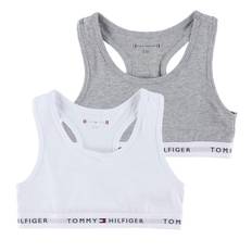 Tommy Hilfiger Topp - 2-pack - Vit/Gråmelerad - Tommy Hilfiger - 8-10 år (128-140) - Underkläder