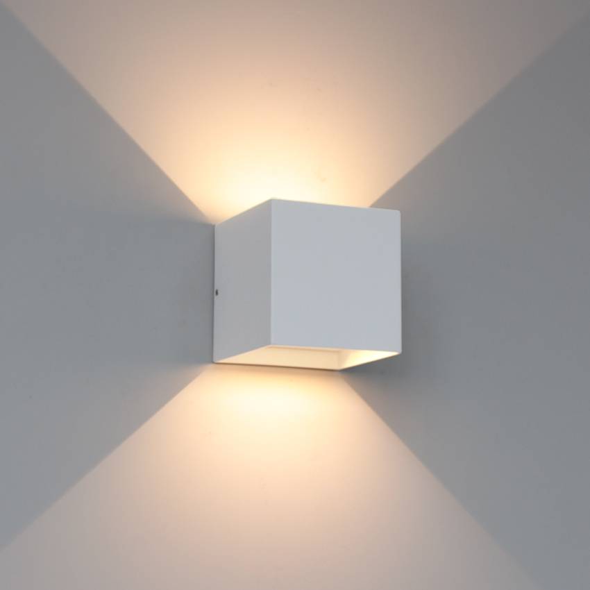 6W/12W LED Waterproof Wall Lamp in Black/White/Grey for Indoor and Outdoor Decoration Lighting Aluminum Wall Lights AC 110V 220V