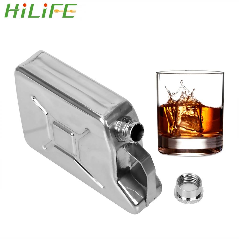 Hilife 5oz höftkolvar i rostfritt stål whisky vodka flaskesats bensin hink stil alkohol vin behållare drinkware