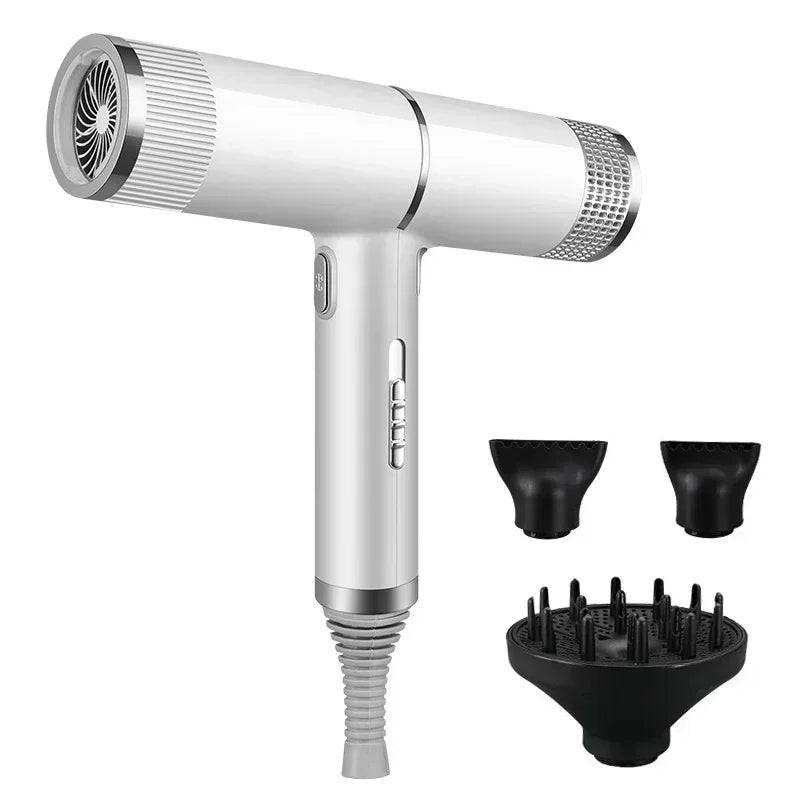 Professional Hair Dryer Infrared Negative Ionic Blow Dryer Hot Cold Wind - White Version 02 / EU Plug / spain