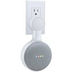 Smart högtalartillbehör uttag väggfäste hållare tillbehör lätt att installera för google home mini smart högtalare - Vit