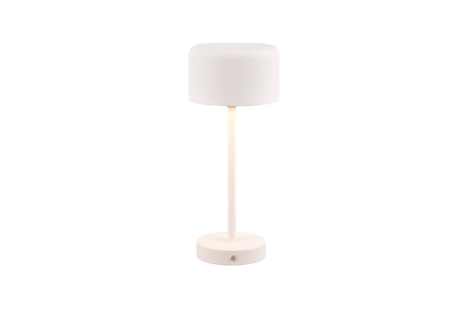 Trio Lighting Jeff LED Bordslampa mattvit uppladdningsbar - Matt vit Sängbordslampa