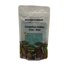 Candyfloss Sukker Grøn - Kiwi Smag 250 g, Konditorens