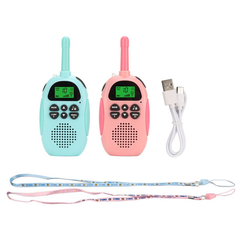Walkie-talkie til børn Brugervenlige walkie-talkies til børn med klar lyd og VOX-funktion, genopladelig tovejsradio med lang rækkevidde, udendørs
