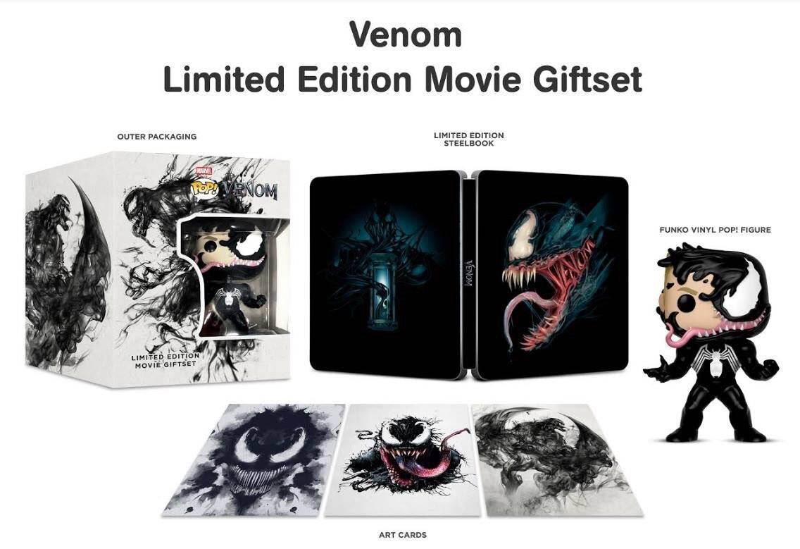 Venom Limited Edition 4K Ultra HD Steelbook and Pop! Vinyl Box Set