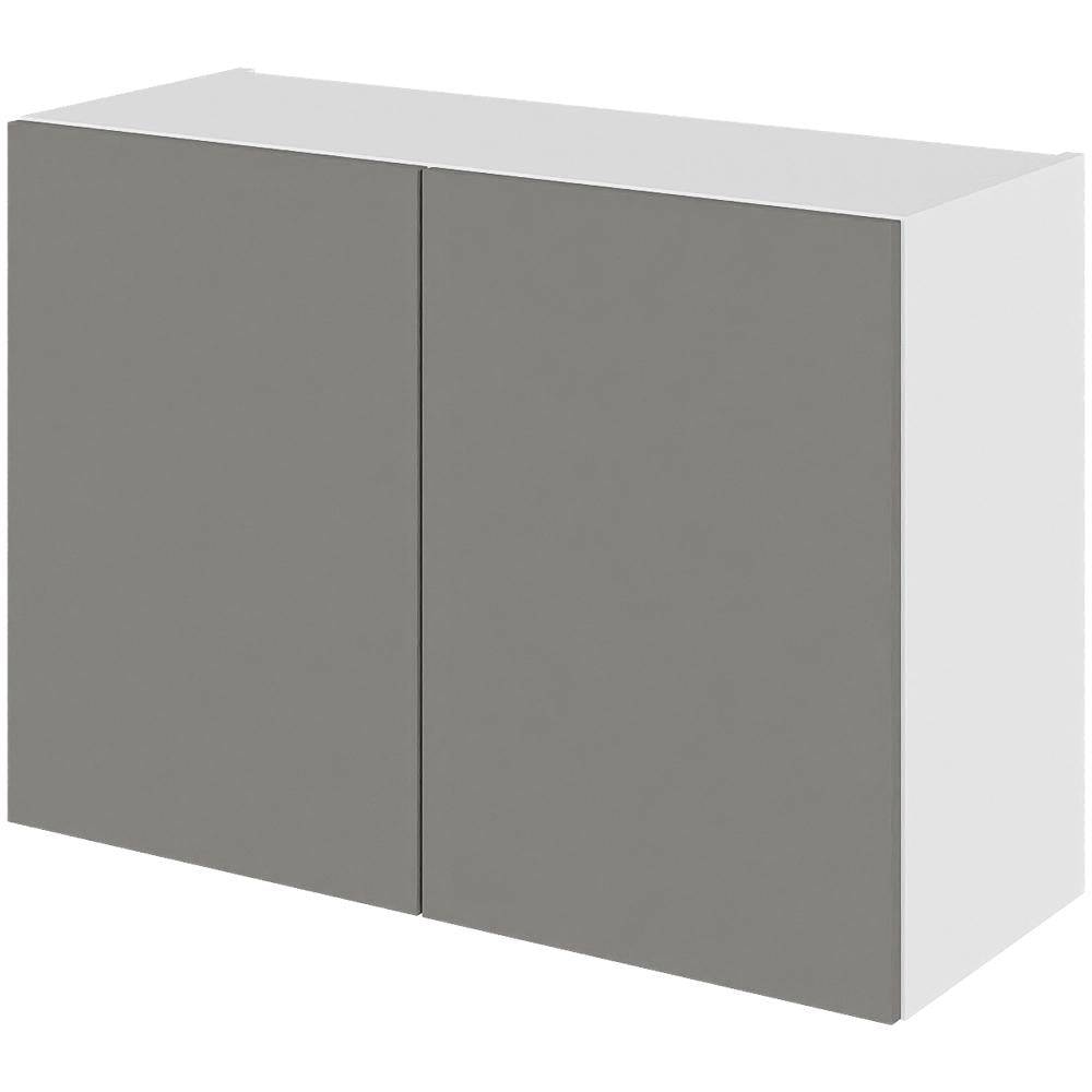 Multi-Living Køkken overskab i Cibo Grigio 128 lav H: 57,6 cm D: 34,0 cm - 2 låger inklusiv 1 hylde - Bredde: 80 cm.
