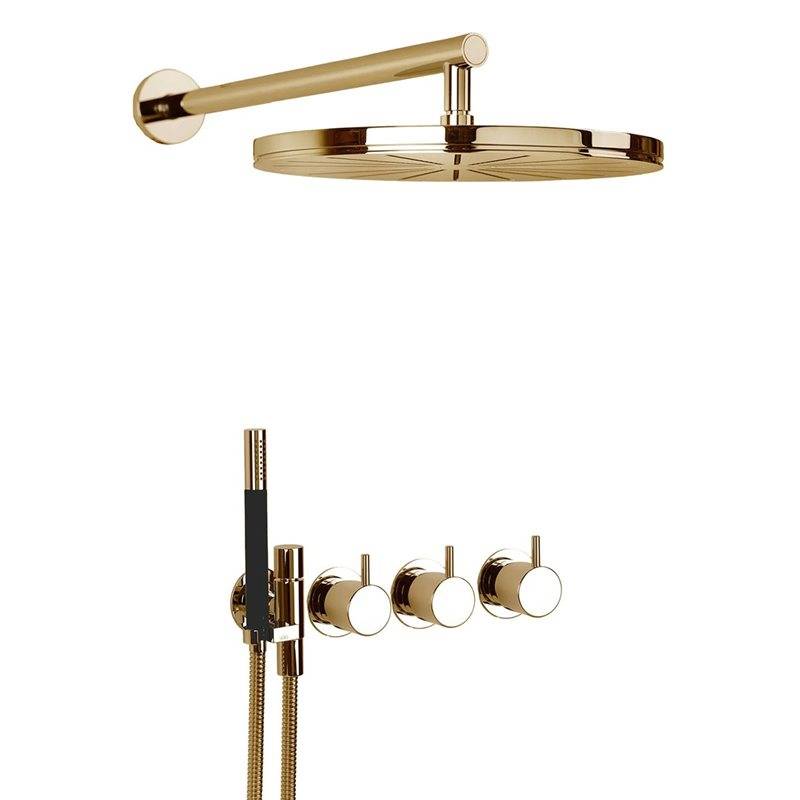 Takduschset Vola 5471R-061 för Inbyggnad Mässing