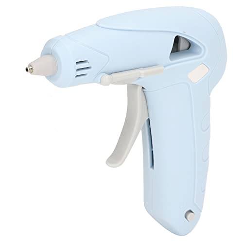 Uppladdningsbar Limpistol Trådlöst Uppladdningsbart USB-litiumbatteri Handgjort Non-dropplim Anti-Hot Munstycke Barn 10W Smältlimpistol Switch 7mm Blå