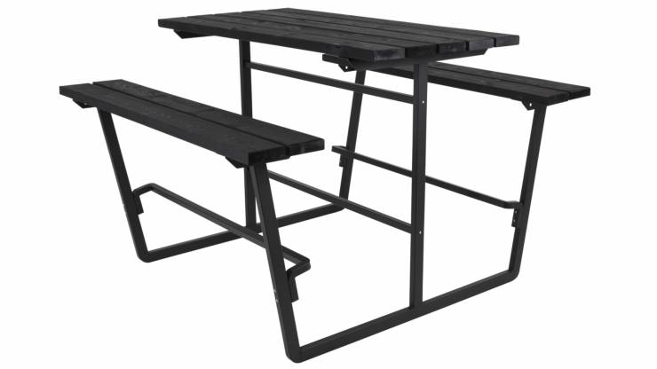 Snapparp picnicbord hög svart/svart