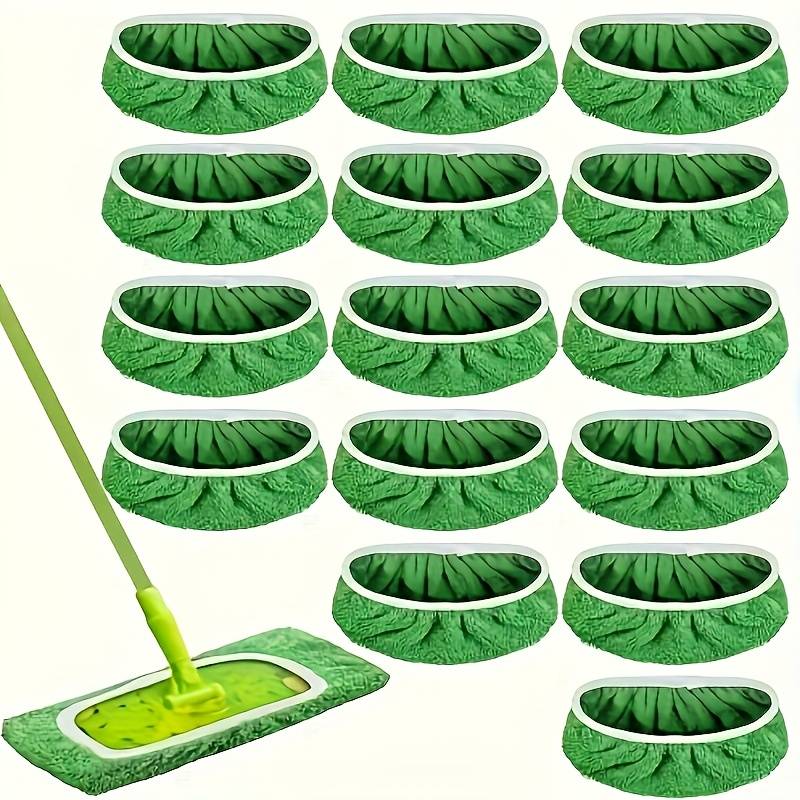 TEMU 15pcs Washable Mop Pads, Durable Fiber Material, Super Absorbent, Easy To Clean With Detachable Design For Efficient Floor Cleaning