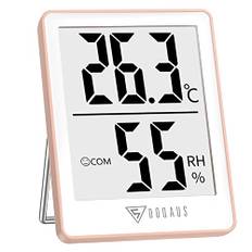 DOQAUS Digital Inomhushygrometer Mini Rumstermometer Temperaturmätare och Fuktmätare Temperatur och Fuktighetsmätare för Rum Hem Kontor Växthus Luftkomfort Baby Rumstermometer (Rosa)