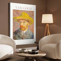 Canvastavla - Self-Portrait with a Straw Hat