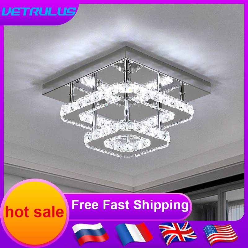 Modern Crystal Ceiling Light for Dining Room Chandelier Led Pendant Lamp Plafonnier Nordic Indoor Home Appliance Decor Fixture