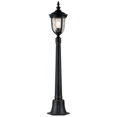 Cleveland Udendørs bedlampe i aluminium og glas H109,4 cm 1 x E27 - Antik bronze/Klar med dråbeeffekt