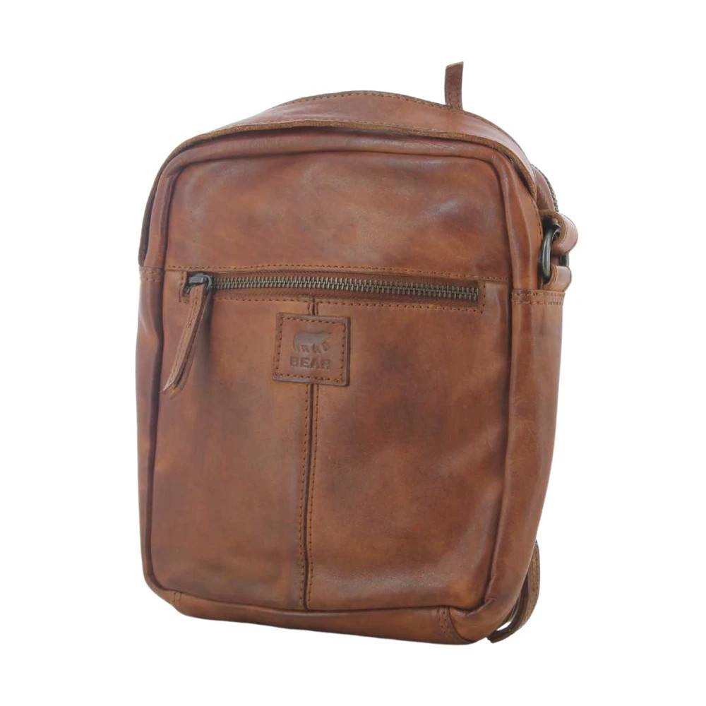 Bear Design Crossbody Taske - Tasker - Dame - Brun - ONE SIZE - Læder