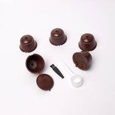 1/3/5/8 st plastkaffefilter påfyllningsbara kaffekapslar för dolce gusto kaffekapslar kök kaffetillbehör återanvändbara filter - Brun 5 st