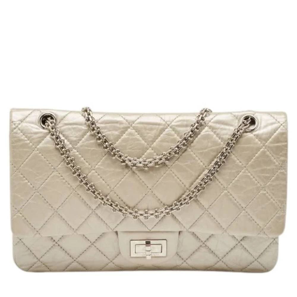 Chanel Vintage Pre-owned 227 Reissue 2.55 Flap Bag - Vintage - Dame - Grå - ONE SIZE - Uld
