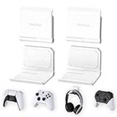 PlayVital 4st FOLD Väggfästeshållare för ps5/för ps4 Hörlursställ för Xbox Series X/S, för Switch Pro, för Xbox Wireless Headset, för Pulse 3D Headset-Vit