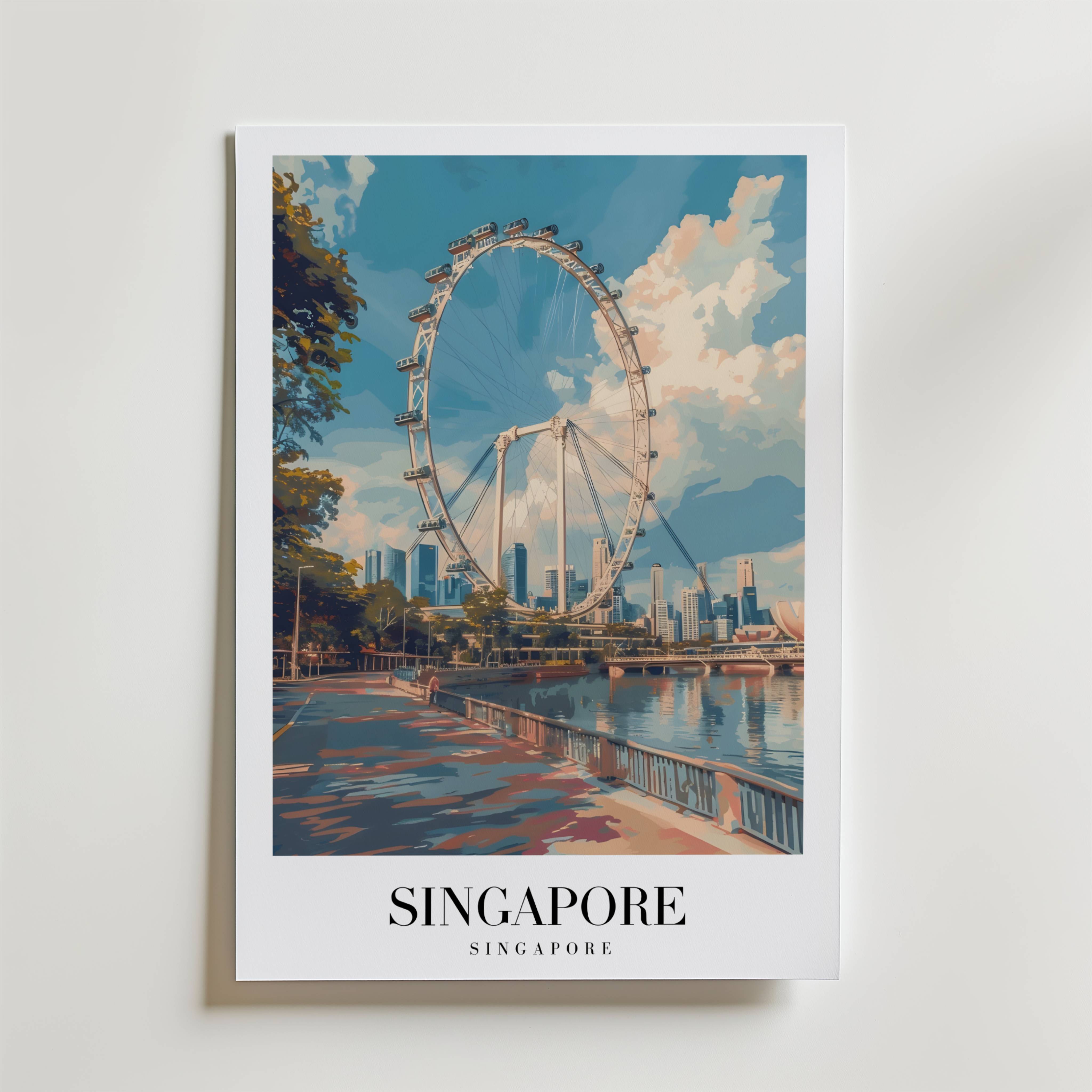 The Singapore Poster - Premium Canvas 21x30 cm