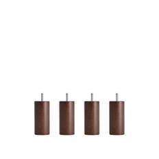 DUX - Dux SC sängben rund valnöt 12 cm 4-pack - Sängben - Träfärgad - Trä