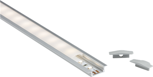 KnightsBridge 1M Aluminium Profile - Recessed Mount