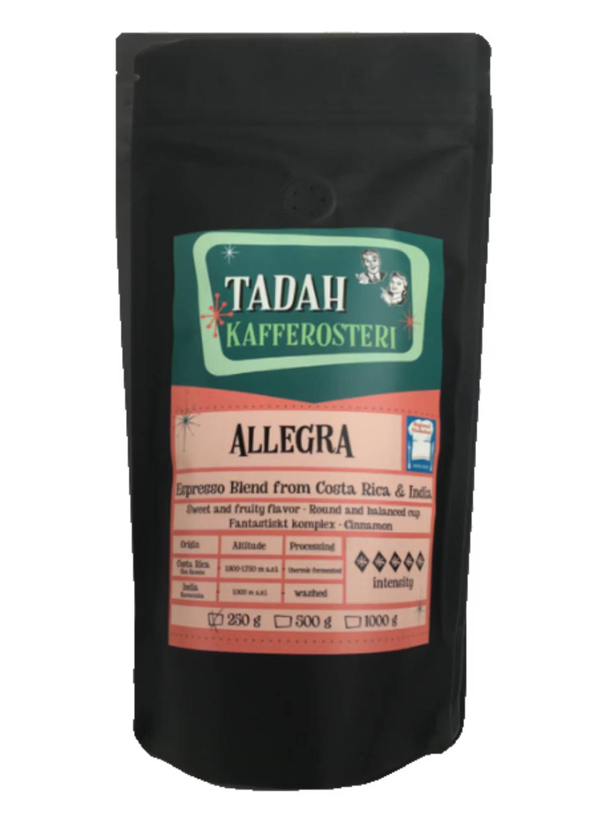 TADAH Kafferosteri Allegra Kaffebönor: 1000g