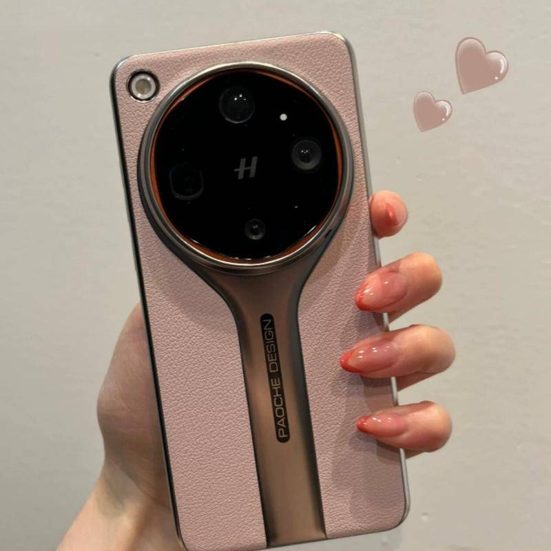 För OPPO Find X9 Ultra Fodral Nytt Hårt PU Mode Anti-fingeravtryck Stötsäkert Skydd För OPPO Find X9 Ultra Skal Stötdämpande Bumper rosa