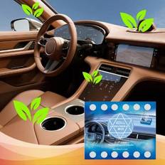 2 st/set luftfräschare för bilen, 24 timmars långvarig luktborttagning med låg irritationsförmåga, luftrenare, uppfriskande doft, kompakt och mångsidi (En-Storlek,Mycket prisvärt 2 st)